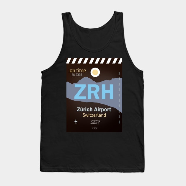 ZRH Zurich Airport code Tank Top by Woohoo